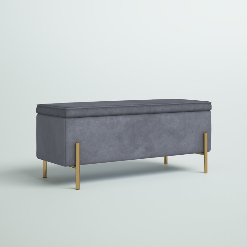 Mercury Row® Schmucker Upholstered Flip Top Storage Bench & Reviews